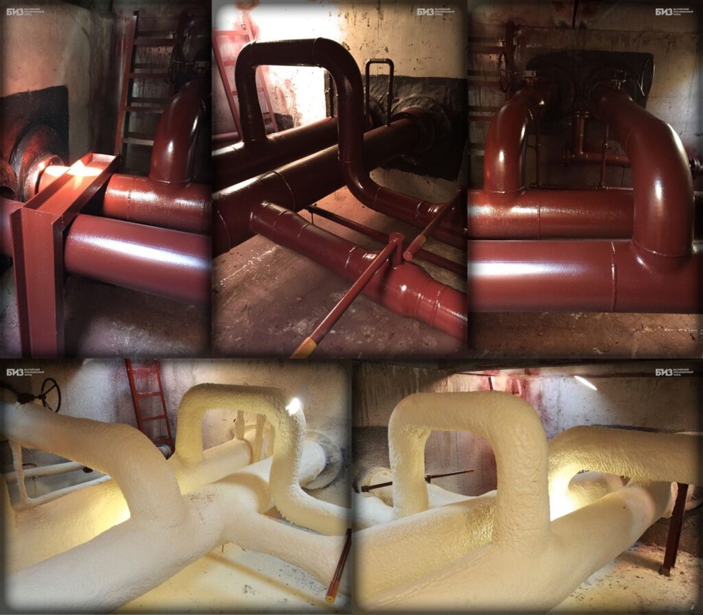 Работы по теплоизоляции трубопроводов в теплофикационных камерах ЛТР